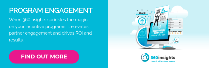 PROGRAM ENGAGEMENT When 360insights sprinkles the magic on your incentive programs, it elevates partner engagement and drives ROI and results.  